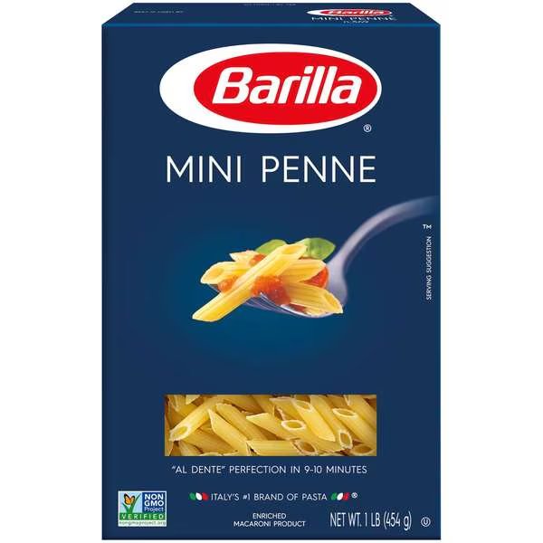 Barilla Mini Penne Pasta 16 oz., PK12, Barilla, Mfr#: 1000010540